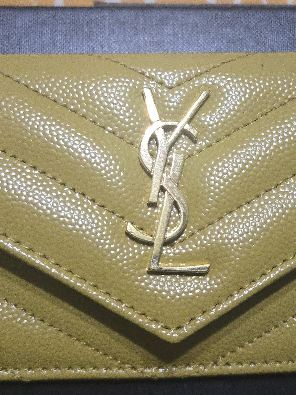 Saint Laurent (YSL) Golden Yellow Quilted Leather Wallet